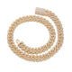 15mm Baguette Cuban Link Bracelet — Iced Out Rectangular CZ Gold Plated Hip Hop Chain for Men (62g Heavyweight) Yellow Gold - KRWN Fine Jewelry