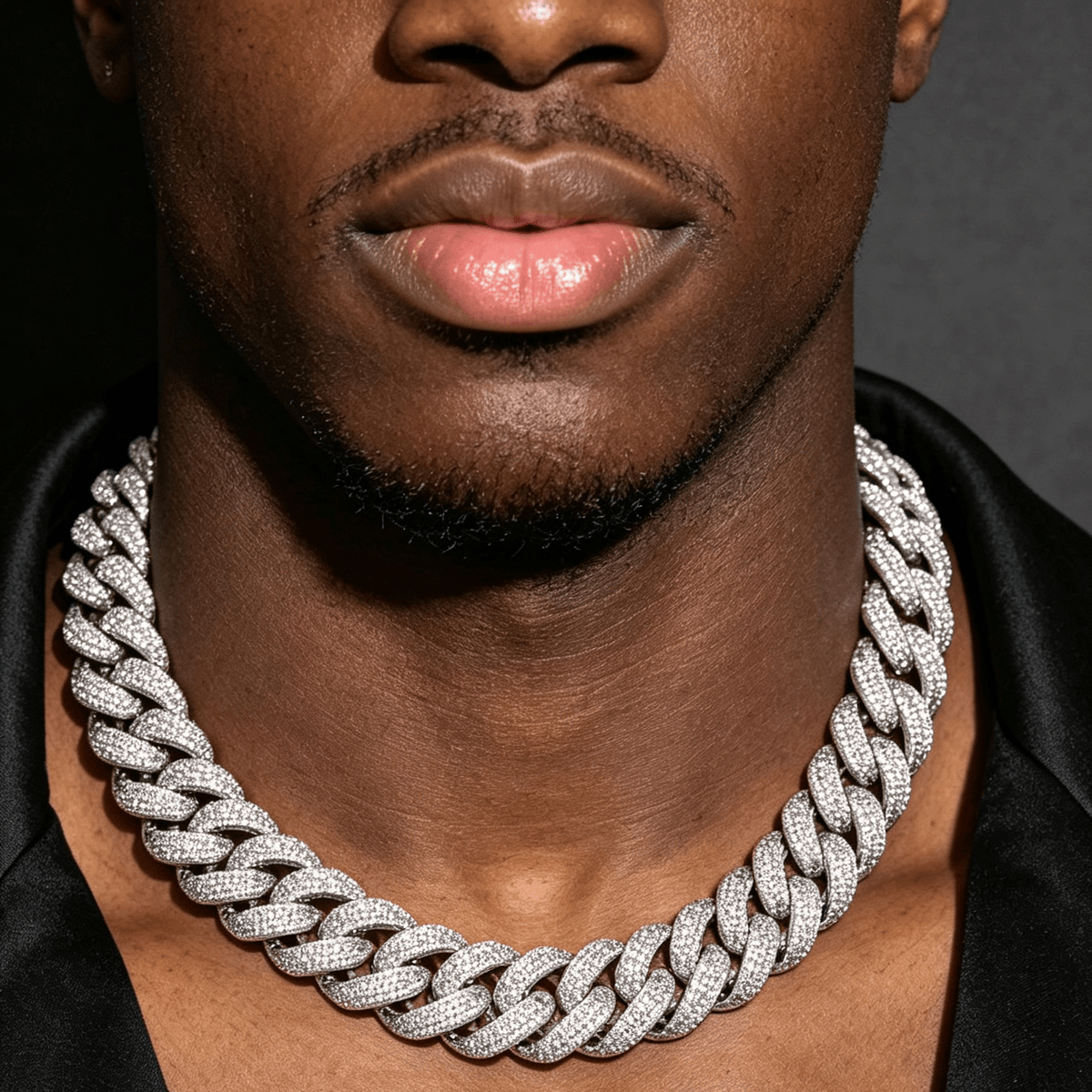 18mm Baguette Moissanite Cuban Link Chain – S925 Silver GRA Certified Iced Out Hip Hop Necklace for Men & Women Silver - KRWN Fine Jewelry