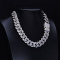 18mm Baguette Moissanite Cuban Link Chain – S925 Silver GRA Certified Iced Out Hip Hop Necklace for Men & Women Silver - KRWN Fine Jewelry