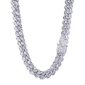18mm Baguette Moissanite Cuban Link Chain – S925 Silver GRA Certified Iced Out Hip Hop Necklace for Men & Women Silver - KRWN Fine Jewelry