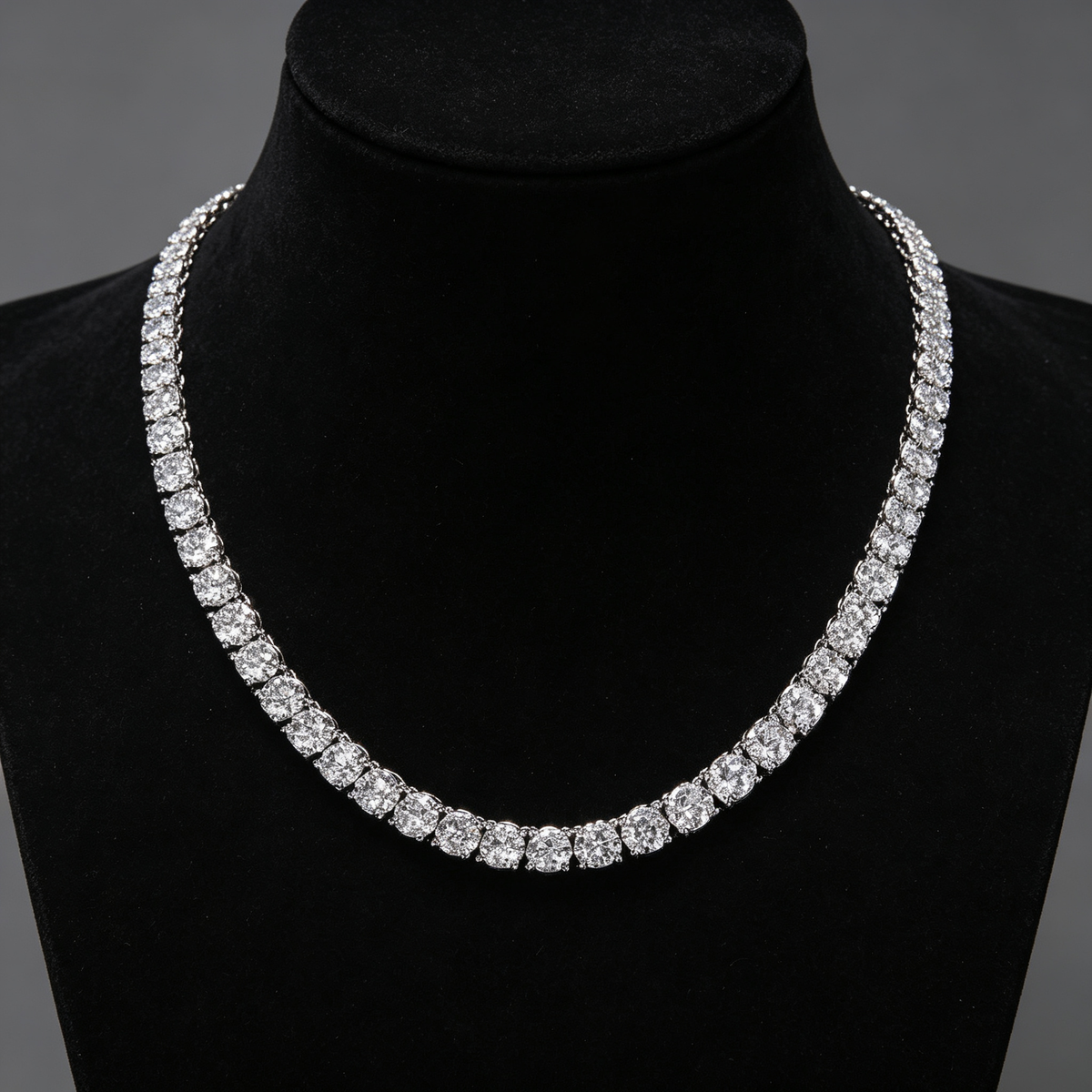 Esekeem Iced Out Tennis Chain Necklace for Men – 3mm & 4mm CZ Gold/Silver Hip Hop Chain 16"-24"