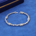 Iced Out Square Cut Tennis Bracelet - 8mm CZ 18K Gold Plated Hip Hop Jewelry