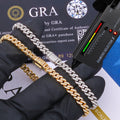 5mm Moissanite Cuban Link Bracelet – S925 Silver GRA Certified Iced Out Hip Hop Bracelet for Men & Women, Pass Diamond Tester Gold - KRWN Fine Jewelry