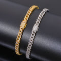 5mm Moissanite Cuban Link Bracelet – S925 Silver GRA Certified Iced Out Hip Hop Bracelet for Men & Women, Pass Diamond Tester Silver - KRWN Fine Jewelry