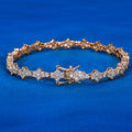 Iced Out Geometric Moissanite Tennis Bracelet – 925 Sterling Silver Hip Hop Jewelry for Men & Women | VVS Moissanite Stones | GRA Certified