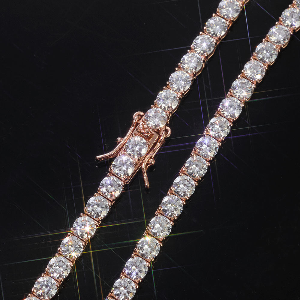 Iced Out Tennis Chain Bracelet – 2/3/4mm Pave-Set CZ Hip Hop Bracelet for Men & Women