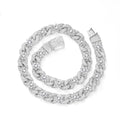 Iced Out Flower Cuban Link Chain – 15mm Pave-Set CZ Hip Hop Necklace for Men & Women | 170g Heavy Statement Jewelry
