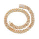 15mm Baguette Cuban Link Bracelet — Iced Out Rectangular CZ Gold Plated Hip Hop Chain for Men (62g Heavyweight)