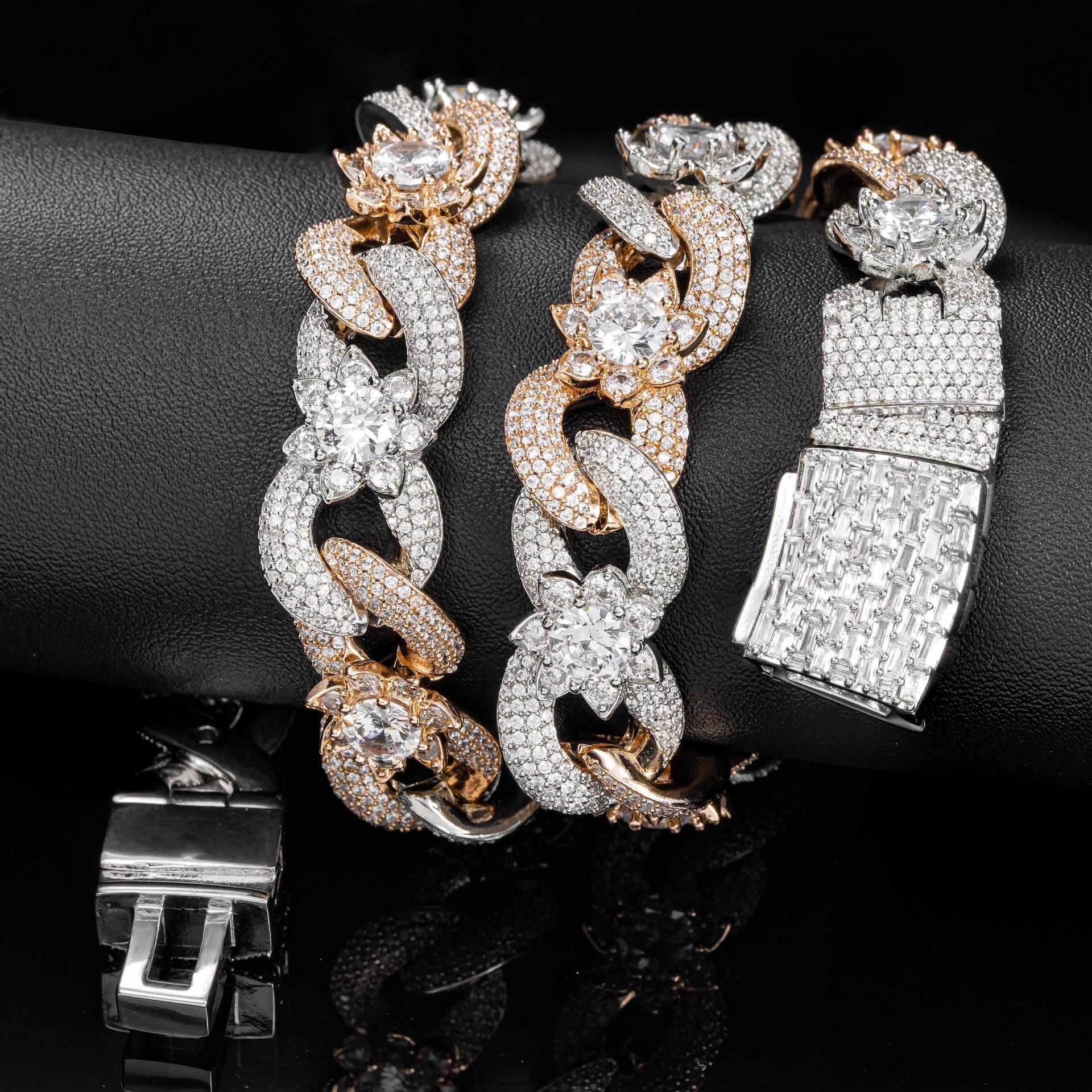 Iced Out Flower Cuban Link Chain – 15mm Pave-Set CZ Hip Hop Necklace for Men & Women | 170g Heavy Statement Jewelry