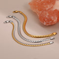 Women's 18K Gold Plated Stainless Steel Cuban Link Bracelet