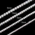 Esekeem Iced Out Tennis Chain Necklace for Men – 3mm & 4mm CZ Gold/Silver Hip Hop Chain 16"-24" Silver - KRWN Fine Jewelry