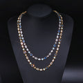 Iced Out Gold Chain Necklace for Men – Blue Gemstone Cross CZ Diamond Hip Hop Jewelry 16-24 Inch Gold - KRWN Fine Jewelry