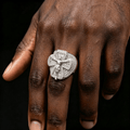 Iced Out Jesus Cross Ring – VVS Moissanite S925 Silver Hip Hop Ring | GRA Certified Gold - KRWN Fine Jewelry