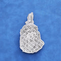 Iced Out Jesus Piece Pendant Necklace - Full Pave CZ 24" Rope Chain Hip Hop Religious Jewelry White Gold - KRWN Fine Jewelry