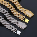 Iced Out Moissanite Cuban Link Bracelet for Men – S925 Silver Heavy 20mm Hip Hop Bangle 7-9 Inch Silver - KRWN Fine Jewelry