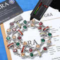 Iced Out Rainbow Moissanite Chain Necklace for Men – Multi Color Gemstone S925 Silver Hip Hop Jewelry 16-24 Inch Gold - KRWN Fine Jewelry