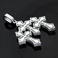 Iced Out Stitched Patch Cross Pendant – 925 Sterling Silver Enamel Moissanite Necklace | Hip Hop Streetwear Cross | GRA Certified Silver - KRWN Fine Jewelry