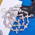 Moissanite Cross Chain Necklace for Men – S925 Silver VVS1 Ice Out Hip Hop Jewelry GRA Certified Gold - KRWN Fine Jewelry